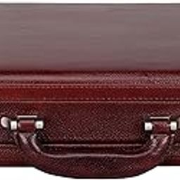 18 Inch Expandable Men's Leather Briefcases Office Bags | Dimension L- 18 X W- 5 X H-12-picture-39