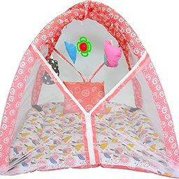 Toddylon Baby Gift Pack Set – New Born Cotton Mattress with Net & Hanging Toys for 0–6 Months | Newborn Essentials | Combo for Newborns | Play Gym (Pink)-10