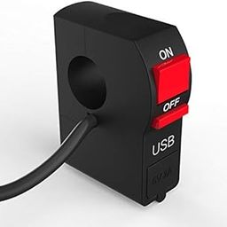 New Multi-Function Motorcycle USB Mobile Phone Charger Handle Switch Assembly 5V 2A by e-generix™-32