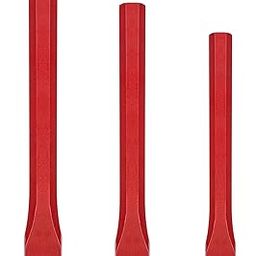 RK Collections Professional Flat Chisel Set Of 3 (8, 10 &12 Inch) | Hardened Edge For Long Cutting Life | Ideal For Carpentry Masonry Bricklaying To Cut Stone Brickwork Cement (Assorted Color)-36