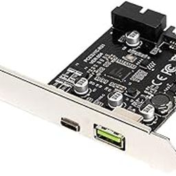 Meri Shopp PCI-e to USB3.1 Type-C Expansion Card/PCIe to USB 2.4A Fast Charge+19PIN-9