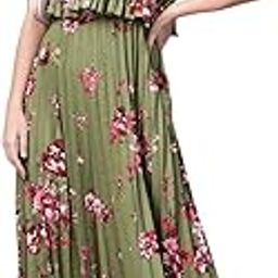 sassafras Women Floral Strappy Pleated Maxi Dress-picture-28