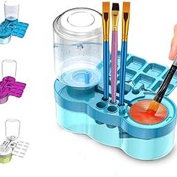 Levin Paint Brush Rinser & Cleaner Tool | Water Circulation Brush Washer with Palette & Holder | Paint Brush Cleaning Station for Artists, Adults & Kids-image-39