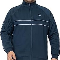 Men's Regular Fit Plus Size Zipper Stripes Winter jackets…-image-23