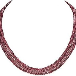 Beautiful Red Onyx Gemstone Beads 3 Layer Necklace for Girl and Women Multi Layer Mala Jewellery-image-16