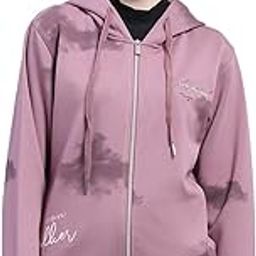 Printed Pink Hooded Neck Full Sleeve Sweatshirt for Womens-image-57