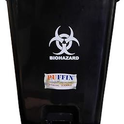 PUFFIN Pedal Dustbin 30 Liter Plastic Black Color-picture-27