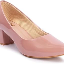 Women's Pointed Toe Block Heel Pumps-picture-0