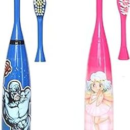 ARTLABEL Battery Powered Electric Toothbrush With Extra Brush Head For kids, Toddlers toothbrush with Extra Soft Bristles and Slim Handle (Pack of 2)-image-52
