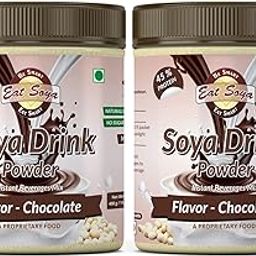 Eat Soya...BE Smart EAT Smart Soy Drink Powder 400gm - Chocolate (Sugar Free) Vegan - Non GMO - 45% Protein (Pack of 2)-3