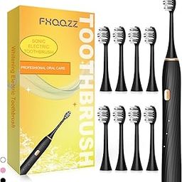 Sonic Electric Toothbrush for Adults and Kids, Rechargeable Toothbrush With 8 Brush Head, 4 Modes and 2 Minute Timer, 42000VPM Power Motor, IPX8 Waterproof, 4 Hours Fast Charge last 90 days (Black)-picture-13
