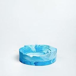 Greyt CAVASH Handcrafted Concrete Ashtray|Paper Weight Décor for Home & Office. Outdoor Bar Accessories, Blue-image-133