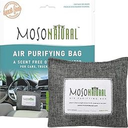 MOSO NATURAL Air Purifying Bag A Scent Free Odor Eliminator For Cars, Trucks and SUVs. Premium Moso Bamboo Charcoal Odor Absorber - 300 g (Pack of 1), Linen, Long Lasting Bags| Lasts up to 2 years!-5
