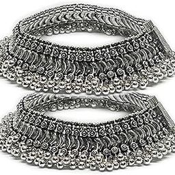Oxidized Traditional Ethnic Broad and heavy Payal Anklets (PAEJEB) Brass Anklet (Pack of 2)-image-47