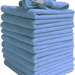 DCS Microfibre Cleaning Cloth, Blue, Pack of 10, Large Size: 40x40cm. Super Soft Premium Streak Free Washable Cloth Duster for Kitchen , Bathrooms, Surfaces, Mirrors, Car, Motorbike-picture-14