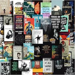 Moment Prints Set of 54 Motivational Inspirational Wall Collage Kit Posters - 4x6 Inches, 300 GSM Matte Finish, Double-Side Tape Included - Perfect for Office, Gym, Study Room Decoration-image-76