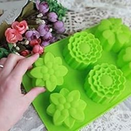 Perfect Pricee Soap, Candle, Resin Art and Crafting Tool, Muffin, Cake, Soap Bombs, Model, Repillica Moulds Mold DYI kit, Hobby Kits, Kids Activity Tool (Mix Flower)-picture-27