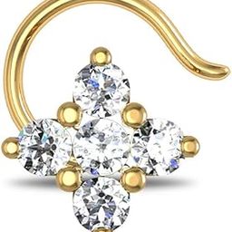 18K/14K Yellow Gold Nose Pin(Wire) for Women-image-39