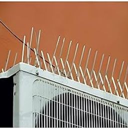 Bird Plastic Spikes (Pack of 7) with Double Sided Tap (12 x 4 inch), Anti Pigeon Spikes, Birds Protection & Pest Control Polycarbonate Spikes for Balcony, Window AC, Split AC, Railing-19