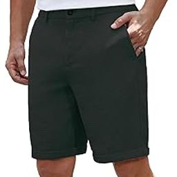 Men's Woven Solid Color Short Mid-Rise Straight Leg Shorts (2027)-image-66