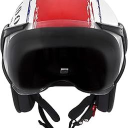 Royal Enfield Airborne Div. Open Face Isi and Dot Certified Riding Cycling Helmet Off White (L) 60 Cm with Advance Durability and Impact Protection-image-67