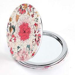 FEELHIGH Mirror for Makeup Magnifying Compact Hand Mirror for Women, Girls with 2X 1x Zoom - Folding Pocket Double Sided Makeup Mirror for Purse (Round)-image-38