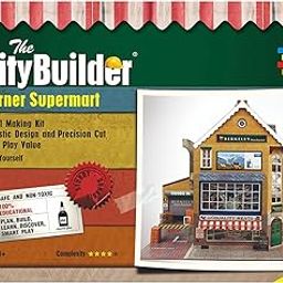 The CityBuilder Cardboard Supermart Model Making Kit, Multicolour-picture-28