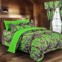 Regal Comfort The Woods Queen Size Biohazard Green 1 pc Bed Skirt-picture-22