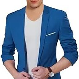 Single Breasted Casual, Formal, Party, Festive and Wedding Blazer, Blue-picture-43