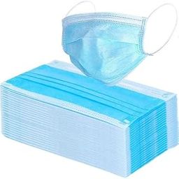 Disposable Blue Mask Surgical mask pack of 100 pieces Disposable Masks 3 ply layeonic Use and Throw Masks Pack of 100 Pcs Pin Certified by CE ISO GMP Best for Men Women(100-black)-27