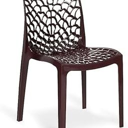 SkyGlamour Supreme Web Plastic Chair | Armless Chair for Dining Garden, Home, Cafe | Indoor&Outdoor Use | Plastic Chair Without Arm | Colour-Globus Brown, 1 Pc.-image-10