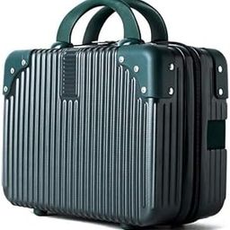 ENNCOZY Mini Hard Shell Hard Travel Luggage Makeup Case Small Portable Carrying Case Suitcase Organizer Makeup Storage Box for Women (B Dark Green.)-picture-49