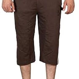Mens Cotton Three by Fourth, 3/4, Capri, Three Quarter Grey Plus Size-picture-26