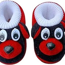 Adorable Dog Face Baby Booties – Soft Fleece Infant Shoes with Cozy Lining – Non-Slip Indoor Toddler Slippers for Boys & Girls (0-6Months) Pack of 1-picture-14