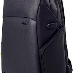Madrid Black Professional Laptop Bag for Men & Women 24 L with 15.6 Inch Laptop Compartment | Water resistant with USB Port Anti-Theft Backpack | Premium Polyester Fabric-image-1