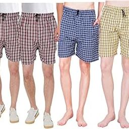 Men's Cotton Boxer/Shorts/Nikkar with Dual Side Pocket Pack of 4-image-99