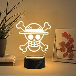 Gift Me Bazar 3D Illusion One Piece Luffy369 Led Night Lamp with Warm White Light with USB Powered | Anime Home Decor Light | Bedside Table Lamp | Birthday Gift-28