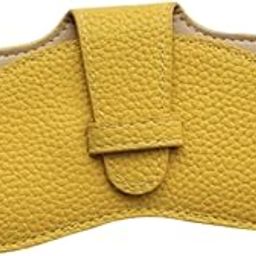Sunglasses Case Stylish Lightweight PU Leather Solid Color Protective Sleeve Yellow|Health & Beauty | Vision Care | Eyeglass Cases-picture-28