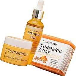 CALANDIS™ 3 Pieces Turmeric Skin Care Sets Cleansing Bright Controlling Oil Deep Clean | Lightening Cream | Skin Care-image-9