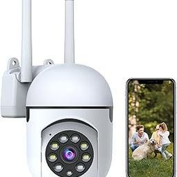 JAIOTlink 1080P Security Camera Wired, 2.4G/5G WiFi Home Surveillance Cam with 360° Pan/Tilt, Color Night Vision, Motion Detection, 2-Way Audio, SD/Cloud Storage, Compatible with Alexa-image-23