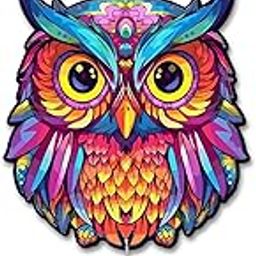 Regalocasila Owl and Evil Eye Hanging Wall Decoration - Wooden Wall Hanging, Handmade Home Decor, Good Luck and Protection Symbol for Positive Energy - 18 X 6.5 inch-11