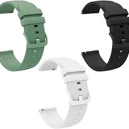 Estrenar 19mm Watch Strap Band Soft Silicone Replacement Wristband Straps with Metal Buckle Compatible with Noise ColorFit Pulse, Beat, Pro 2/Oxy & Boat Strom Smartwatch | 19MM Strap | Pack of-3-85
