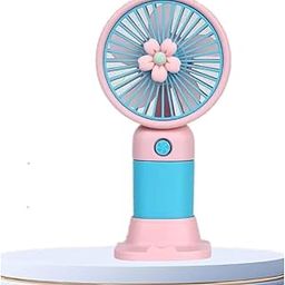 APPSTER® Portable Mini Fan, USB Rechargeable, Battery Operated, Personal Handheld High-Speed Cooling Fan for Travel, Office, Outdoor (Flower Pink)-image-112