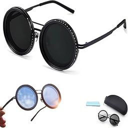 Adjustable Sunglasses, 1-9 Gears Rounded Polarized Glasses, Tinted Sunglasses, Mens Polarised sunglasses with ND Stepless Lens for Beach Travel Sun Protection-picture-12