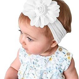 SYGA Baby Headband, Rosebud Nylon Stretchable Soft Elastic Combination Hairbands For Newborn Infant Toddler Kids 0-3 Year - (White)-image-98