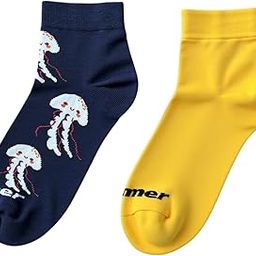 Socks for Unisex | Ankle Length | Odour-Free & Breathable Ankle Socks - Pack of 2 (IN, Alpha, Free Size, Onyx & Bluhoo)-image-18