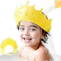 Fetchmart Baby bath Shower Cap,Bath Visor hat for Eye and Ear wash Protection,Adjustable Silicone Bathing Crown Waterproof Shampoo hat for Washing Hair, Shower Bathing Protection Bath Cap for Toddler, Baby, Kids, Children-picture-54