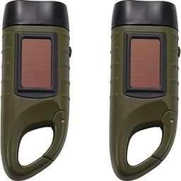 Ruitutedianzi 2X Mini Emergency Hand Crank Dynamo Solar Flashlight Rechargeable LED Light Lamp Charging Powerful Torch-image-36