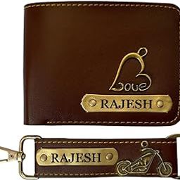 Customized Wallet & Keychain with Name Combo for Men (Brwon), Personalized Purse Gifting Hamper Set | Unique Gift for Father, Brother, Husband, Boyfriend | Birthday Present-picture-51