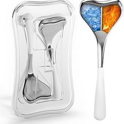 Tazweeq 2-in-1 Gua Sha Cryo Sticks for Face & Eyes Puffiness Relief, Stainless Steel Facial Ice Globes in Ergonomic Massaging Shape, Cooling Ball Facial Esthetician Supplies with Carrying Case-image-72